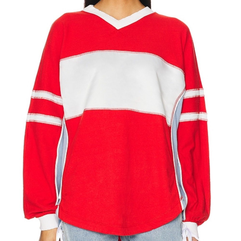 x FP Movement Rugby Ready Layer Top in Winterberry Combo